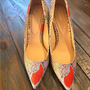 ALDO Colorful Snakeskin Heels